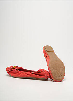 Ballerines bout carré bout carré rouge REQINS fille