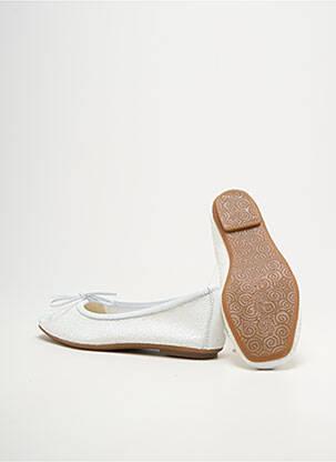 Ballerines bout carré bout carré blanc REQINS fille
