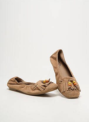 Ballerines bout carré bout carré marron REQINS fille