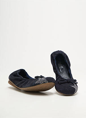 Ballerines strass bout rond bleu REQINS fille