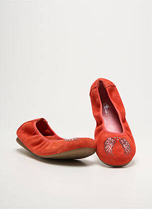 Ballerines strass bout rond orange REQINS fille
