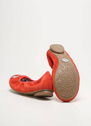 Ballerines strass bout rond orange REQINS fille
