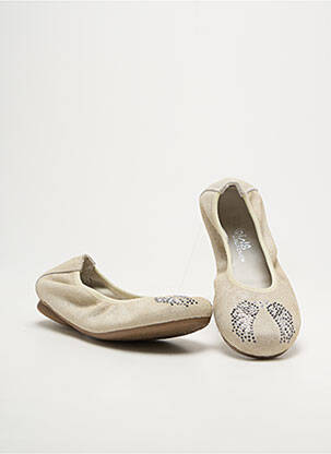 Ballerines strass bout rond beige REQINS fille