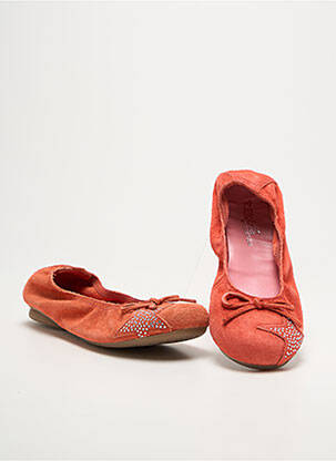 Ballerines strass bout rond orange REQINS fille