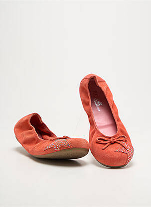 Ballerines strass bout rond orange REQINS fille