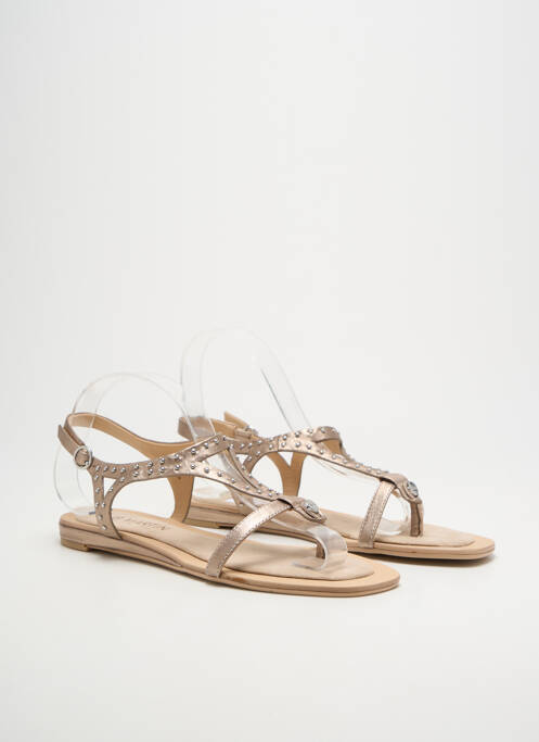 Tongs tissage satiné talon plat jusqu'à 3cm or JB MARTIN femme