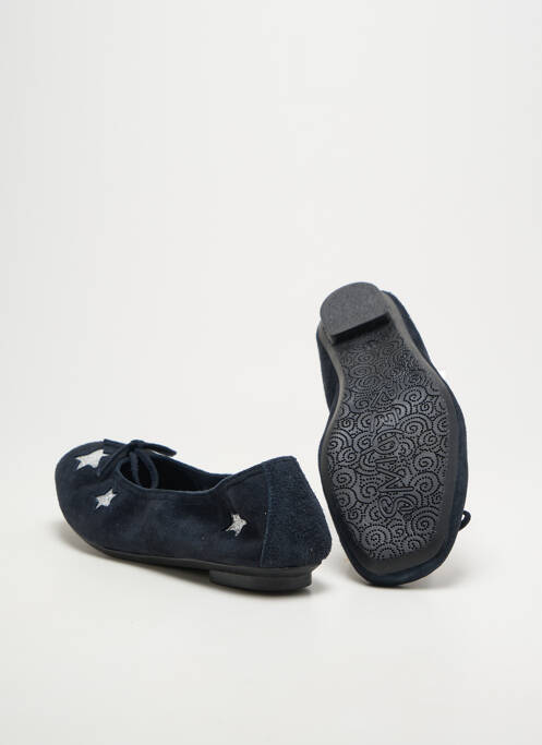 Ballerines tissage satiné talon plat jusqu'à 3cm bleu REQINS femme