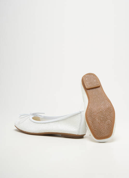 Ballerines bout carré bout carré blanc REQINS fille