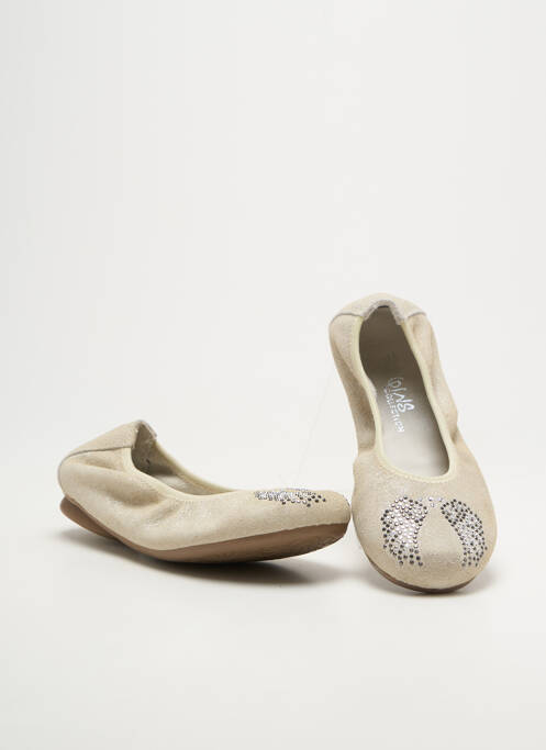 Ballerines  bout rond beige REQINS fille