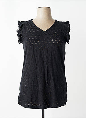 T-shirt coupe droite manches courtes noir SHEEGO femme
