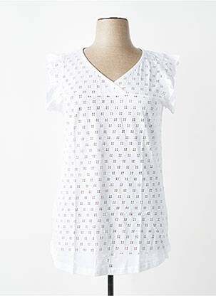 T-shirt coupe droite manches courtes blanc SHEEGO femme