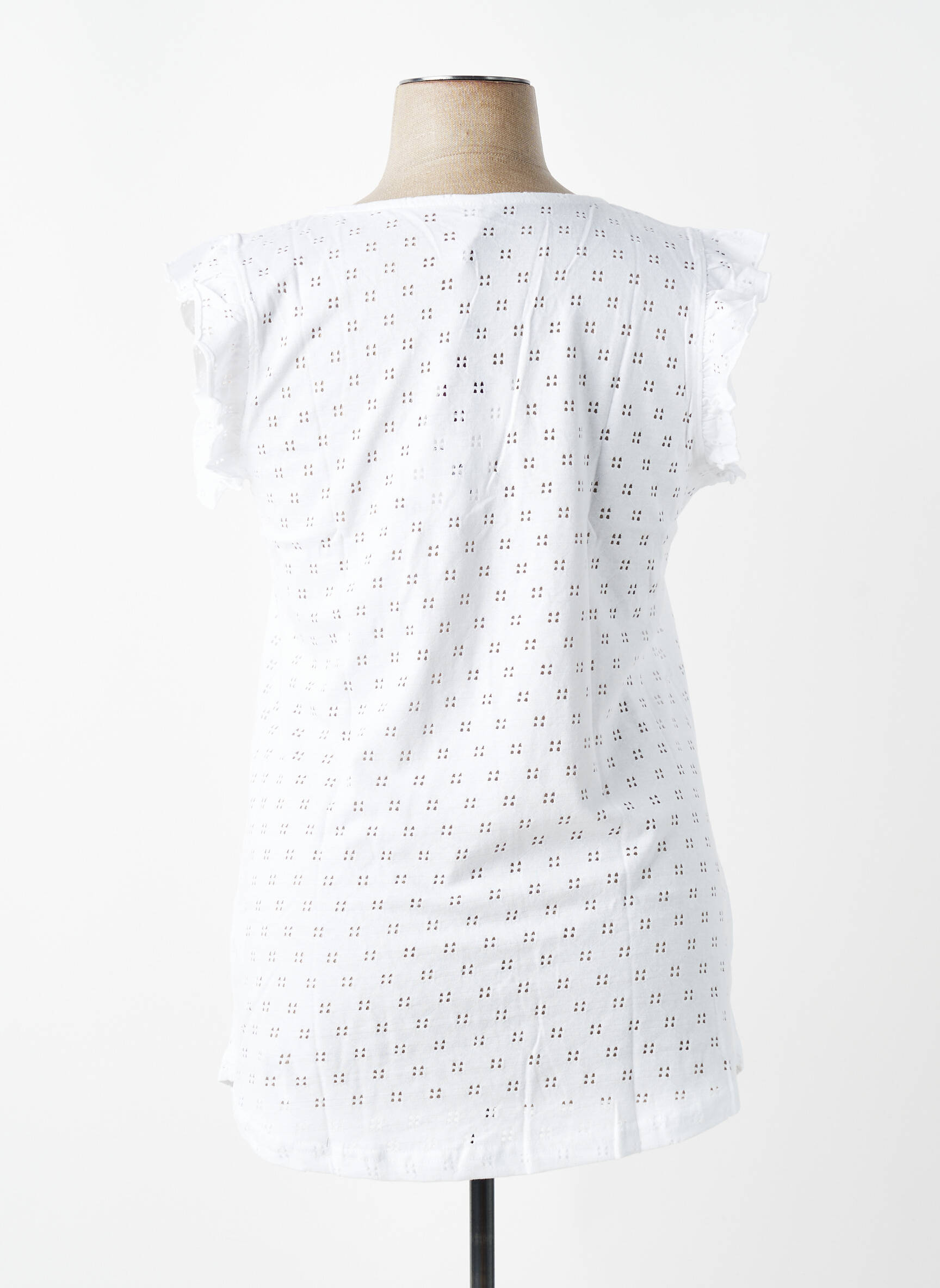 T-shirt coupe droite manches courtes blanc SHEEGO femme