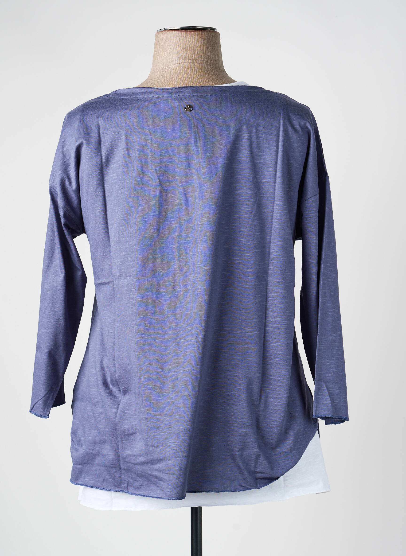 T-shirt manches 3/4 manches 3/4 bleu SHEEGO femme