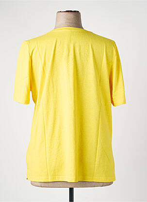 T-shirt sérigraphie floquée manches courtes jaune SHEEGO femme