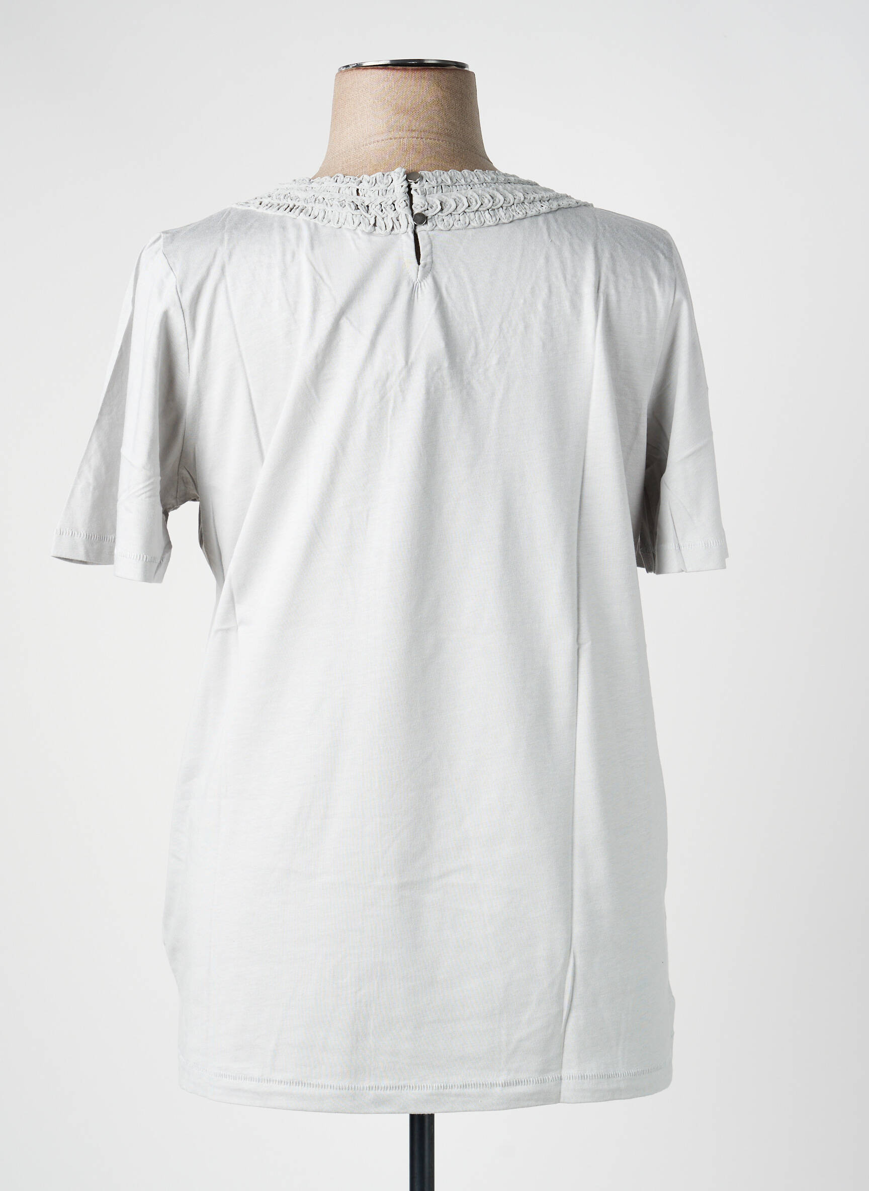 T-shirt coupe droite manches courtes gris SHEEGO femme