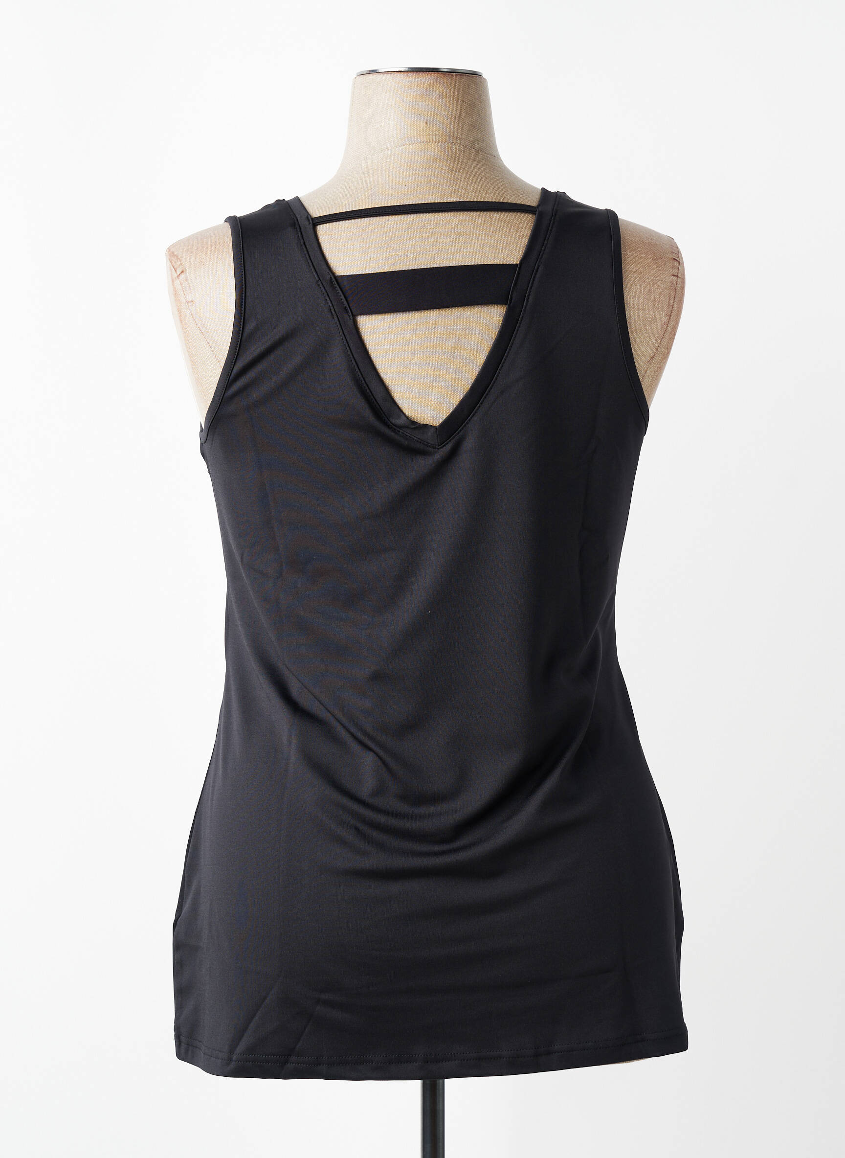 Top sans manche sans manche noir SHEEGO femme