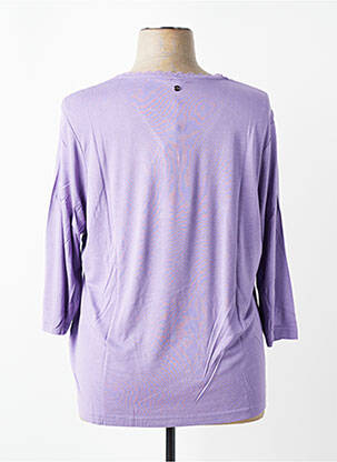 T-shirt manches 3/4 manches 3/4 violet SHEEGO femme