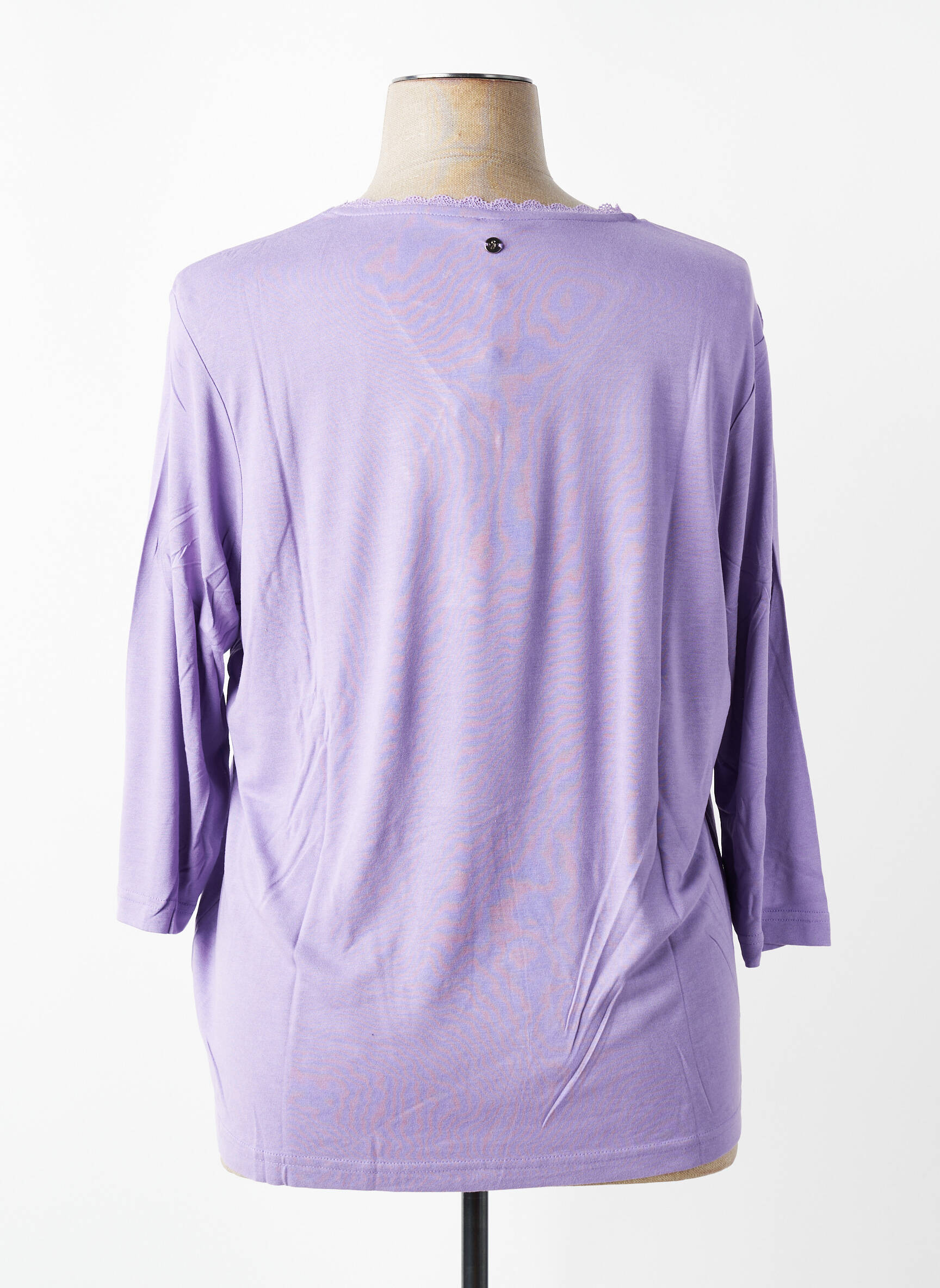 T-shirt manches 3/4 manches 3/4 violet SHEEGO femme