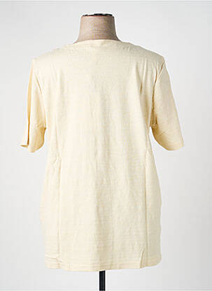Top tissage jersey manches courtes beige SHEEGO femme