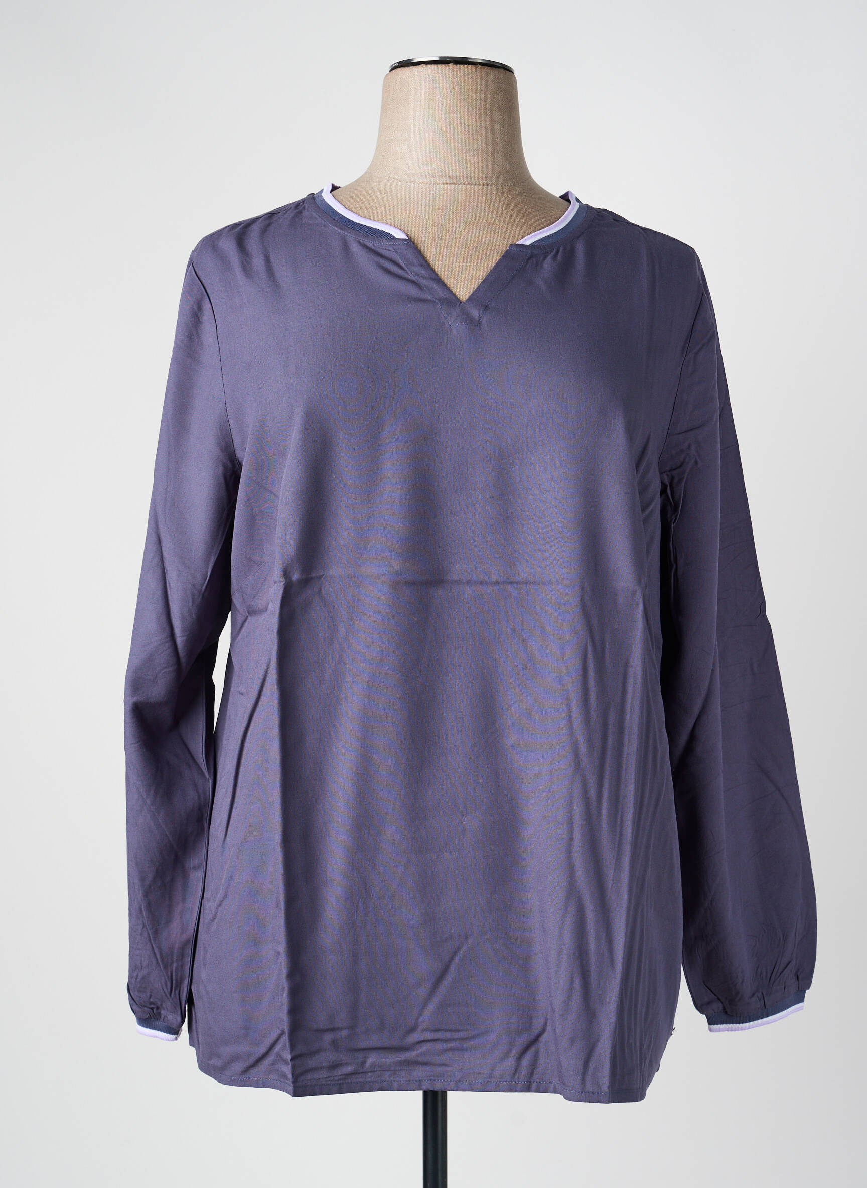 Top manches longues manches longues bleu SHEEGO femme