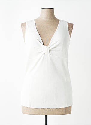 Top stretch sans manche blanc HEINE femme