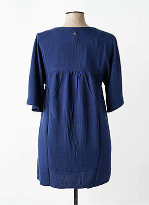 Tunique manches courtes col v bleu SHEEGO femme