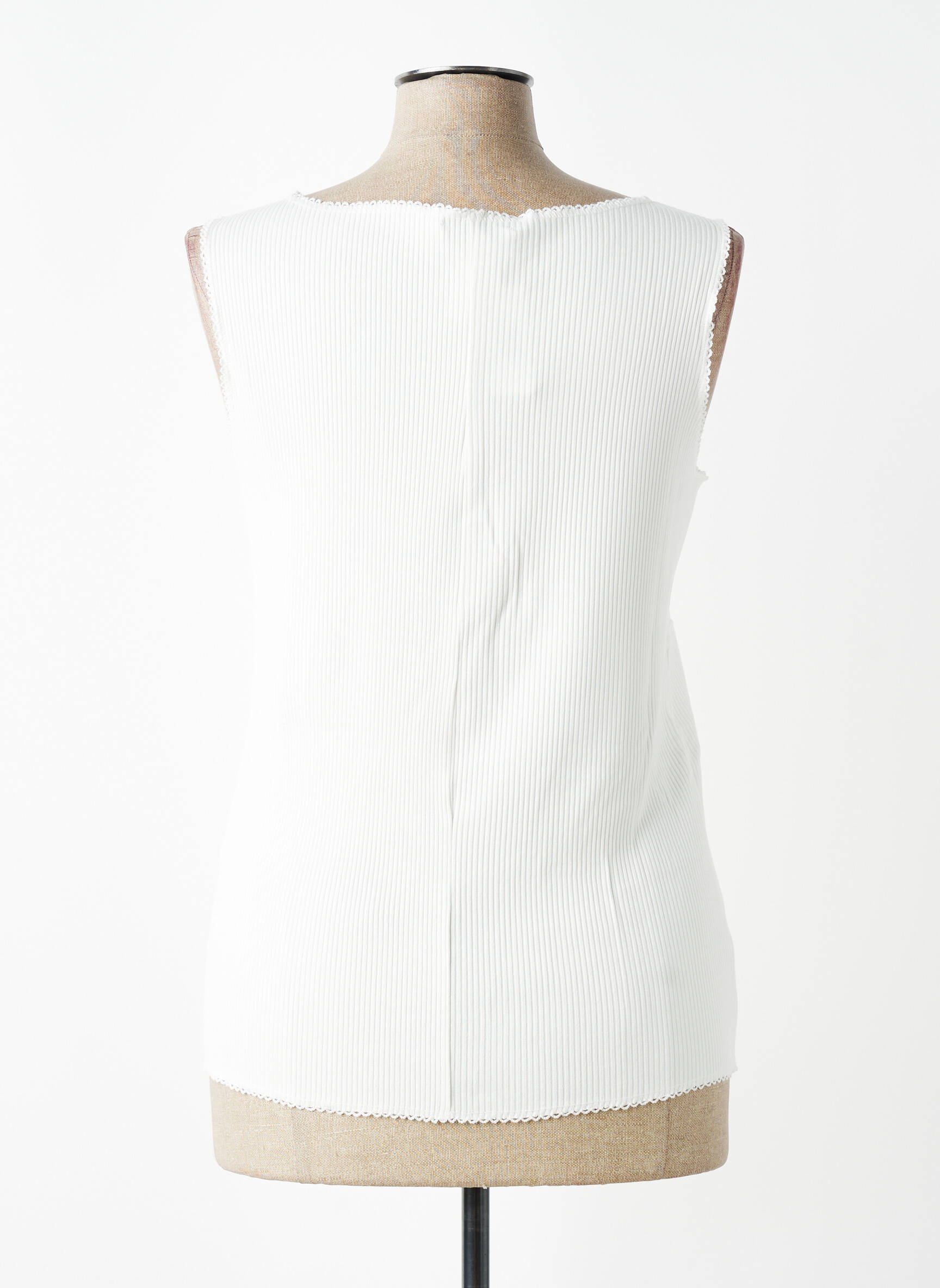 Top stretch sans manche blanc HEINE femme