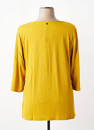 T-shirt manches 3/4 manches 3/4 jaune SHEEGO femme