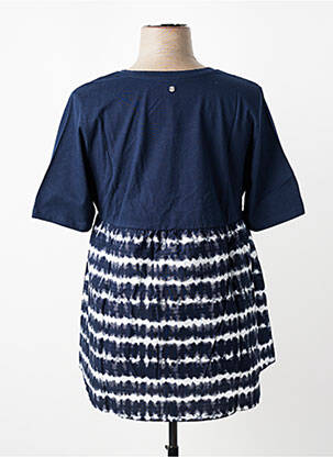 Top stretch manches 3/4 bleu SHEEGO femme
