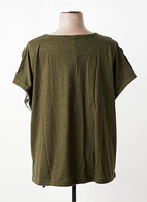 T-shirt coupe droite manches courtes vert SHEEGO femme