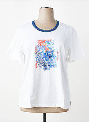 T-shirt imprimé fantaisie manches courtes blanc SHEEGO femme
