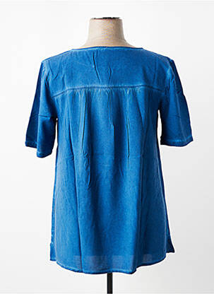 Tunique manches courtes tissage jersey bleu SHEEGO femme