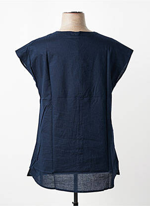 Chemisier coupe cintrée sans manche bleu SHEEGO femme