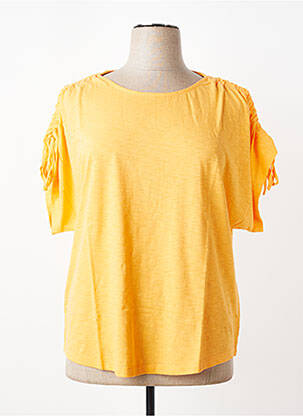 T-shirt coupe droite manches courtes orange TRIANGLE femme