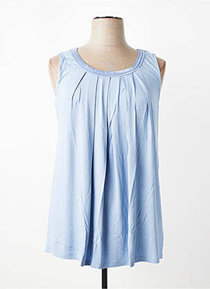 Débardeur tissage jersey sans manche bleu SHEEGO femme