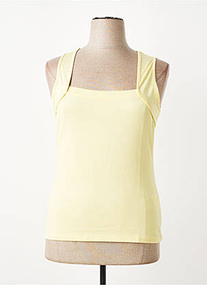 Top stretch sans manche jaune HEINE femme