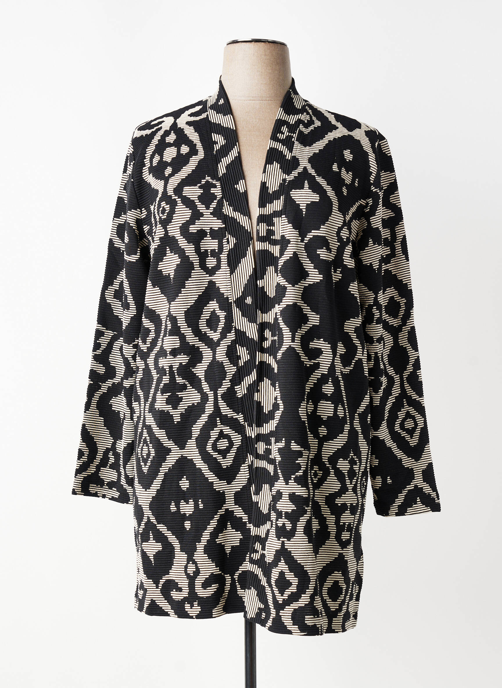 Gilet manches longues stretch noir VIA APPIA DUE femme
