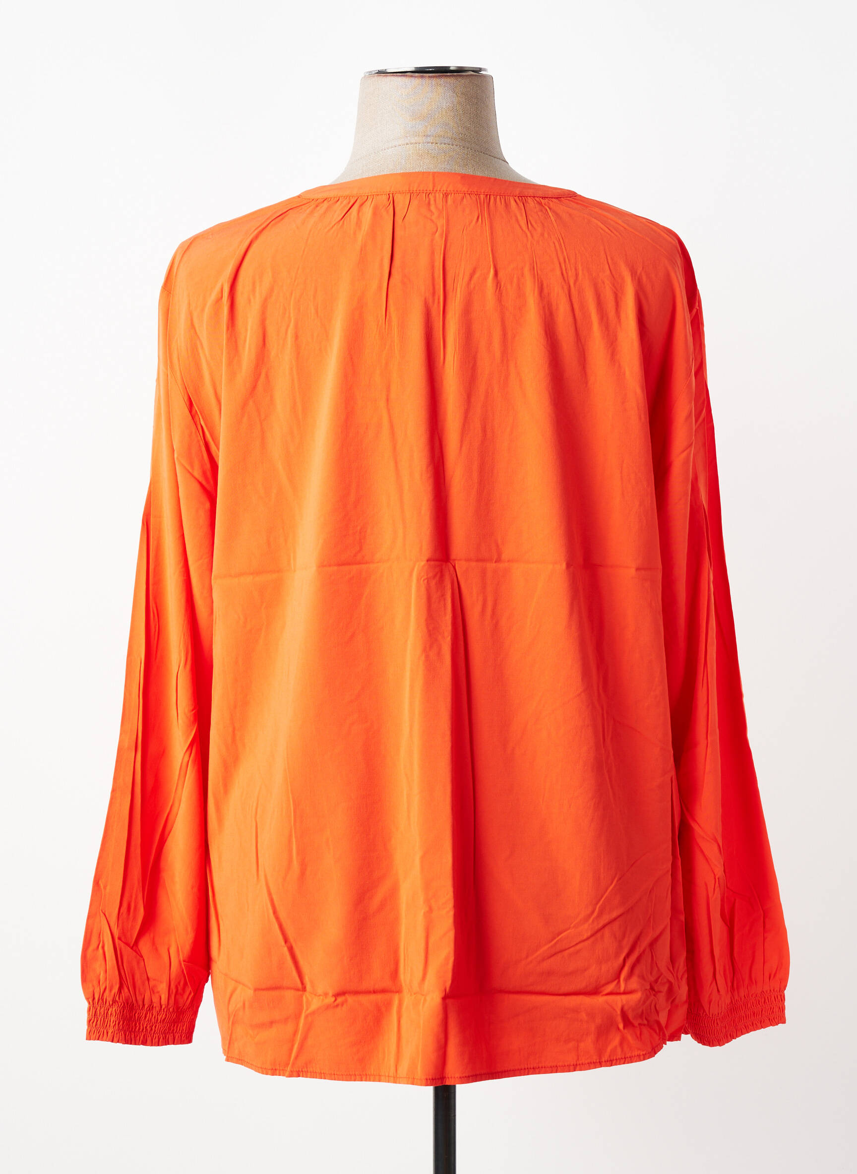 Blouse manches longues manches longues orange TOM TAILOR femme