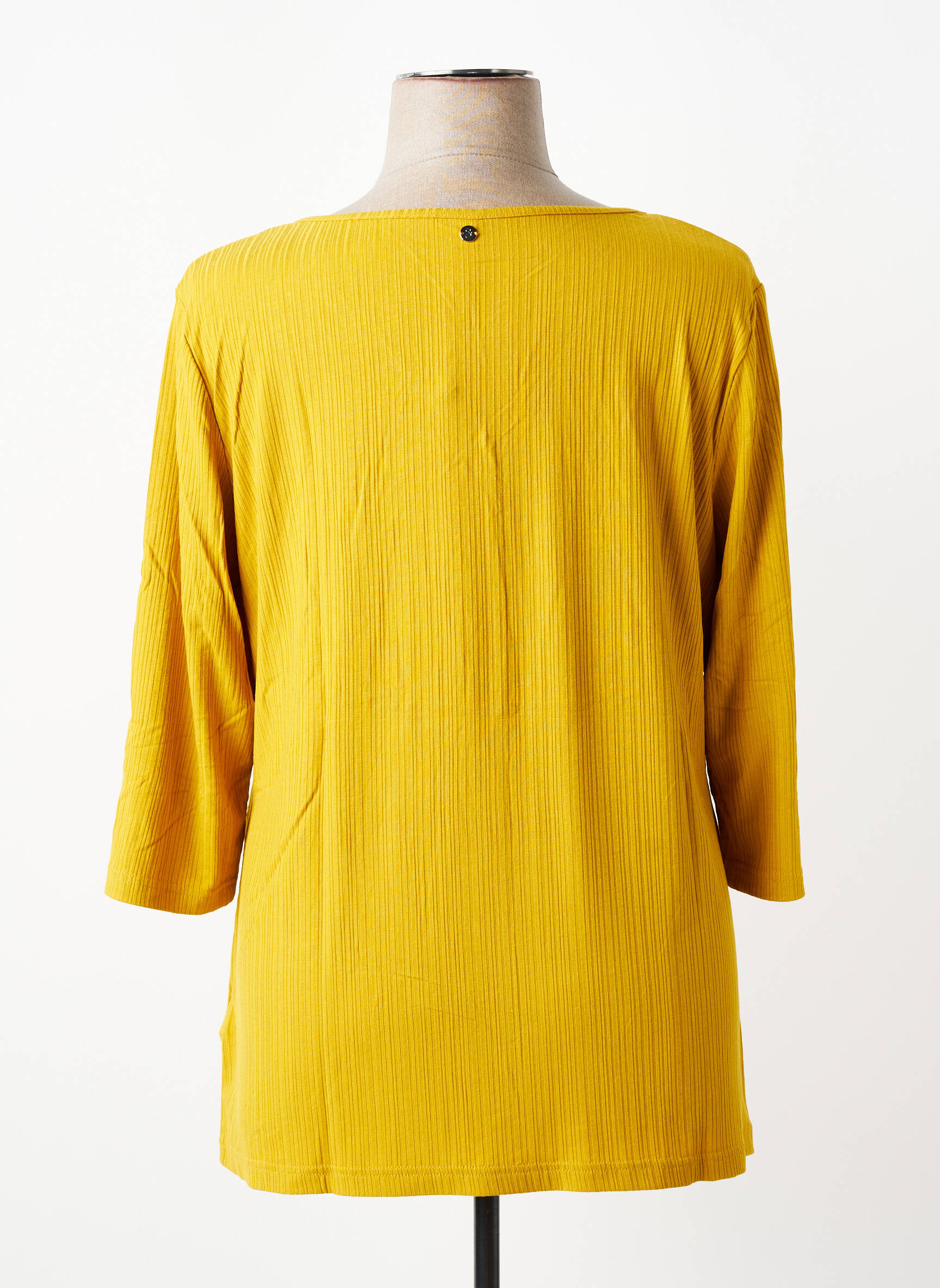 T-shirt manches 3/4 manches 3/4 jaune SHEEGO femme