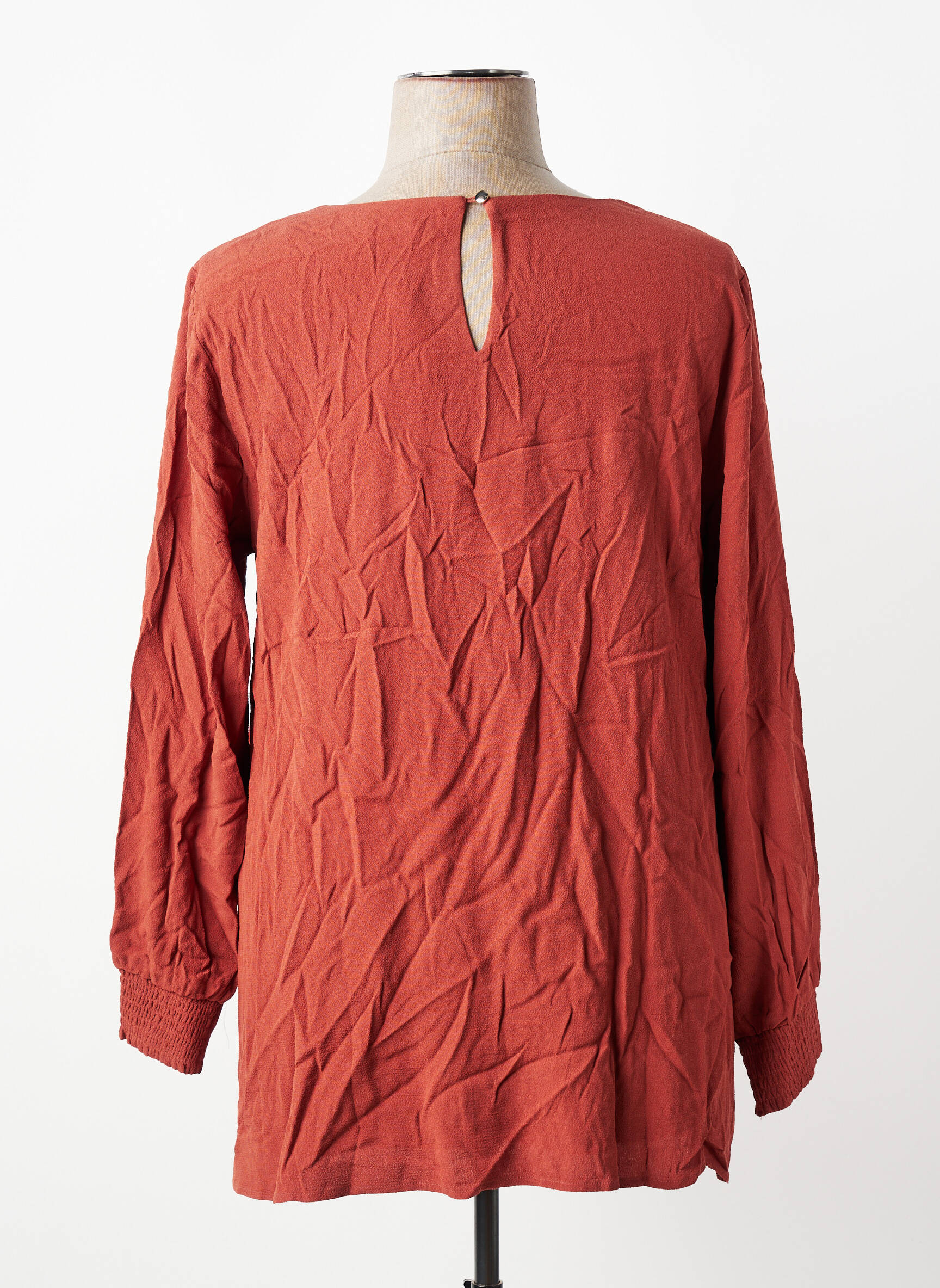 Blouse manches longues manches longues marron SHEEGO femme