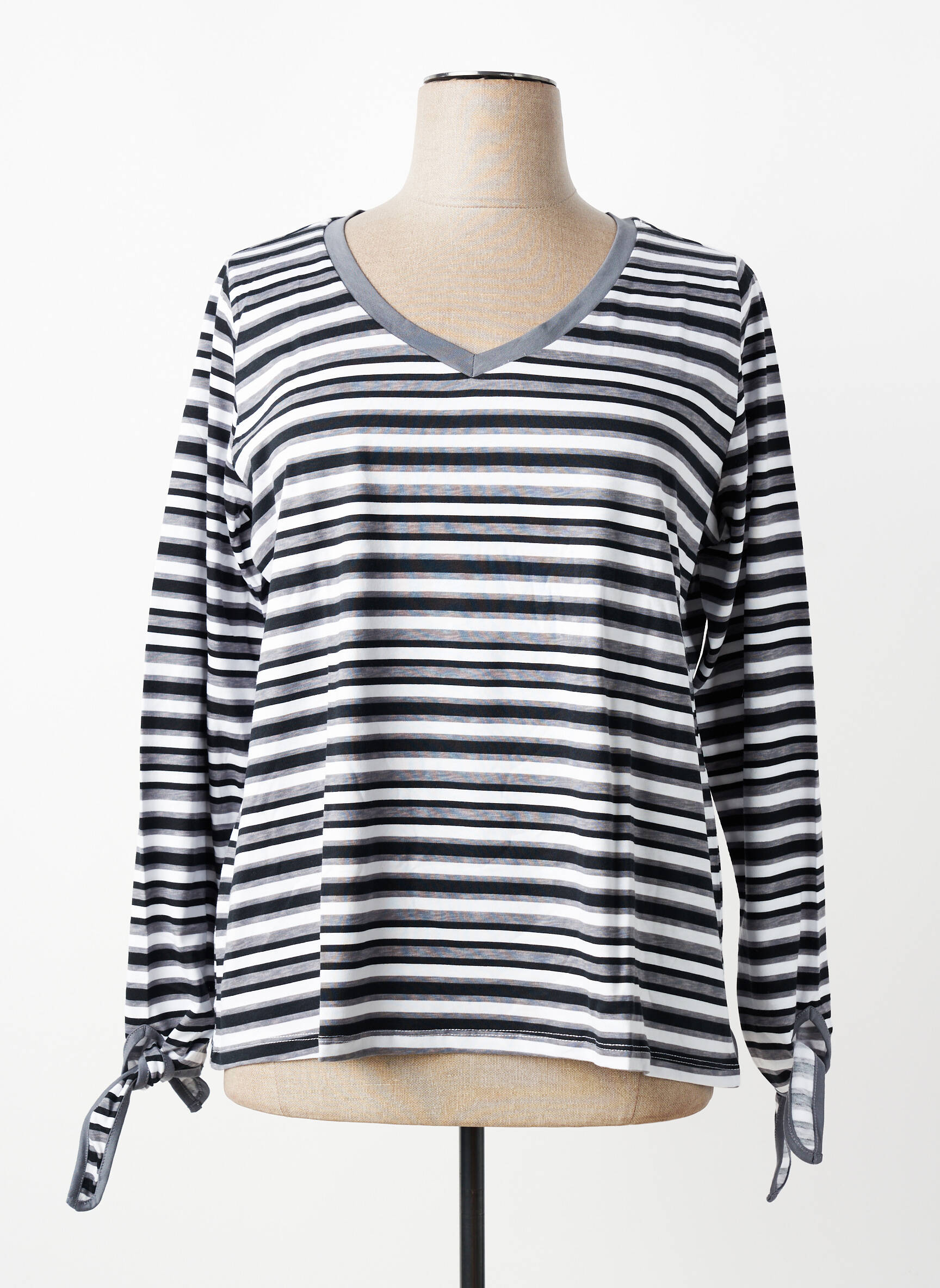 T-shirt manches longues manches longues gris SHEEGO femme