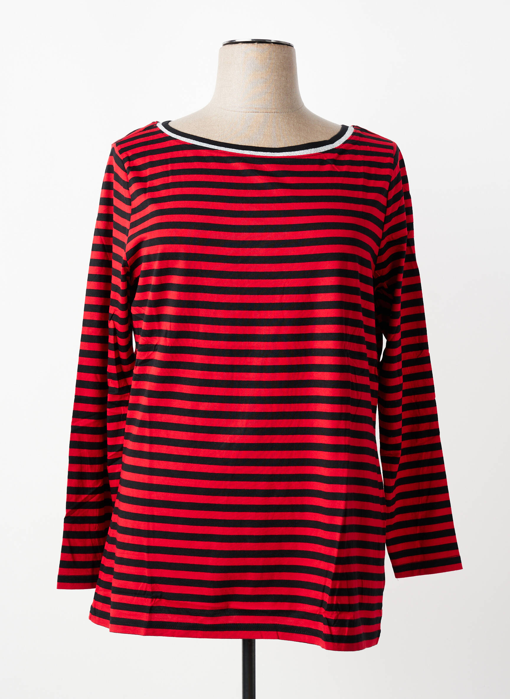 T-shirt manches longues manches longues rouge SHEEGO femme
