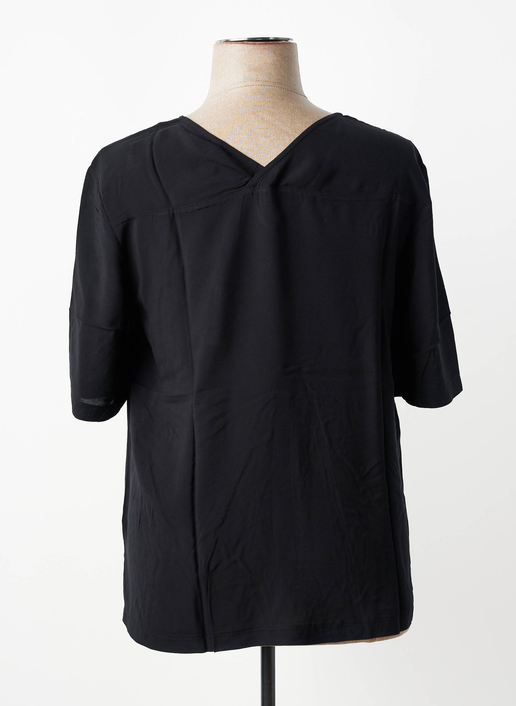 Top manches courtes manches courtes noir SHEEGO femme