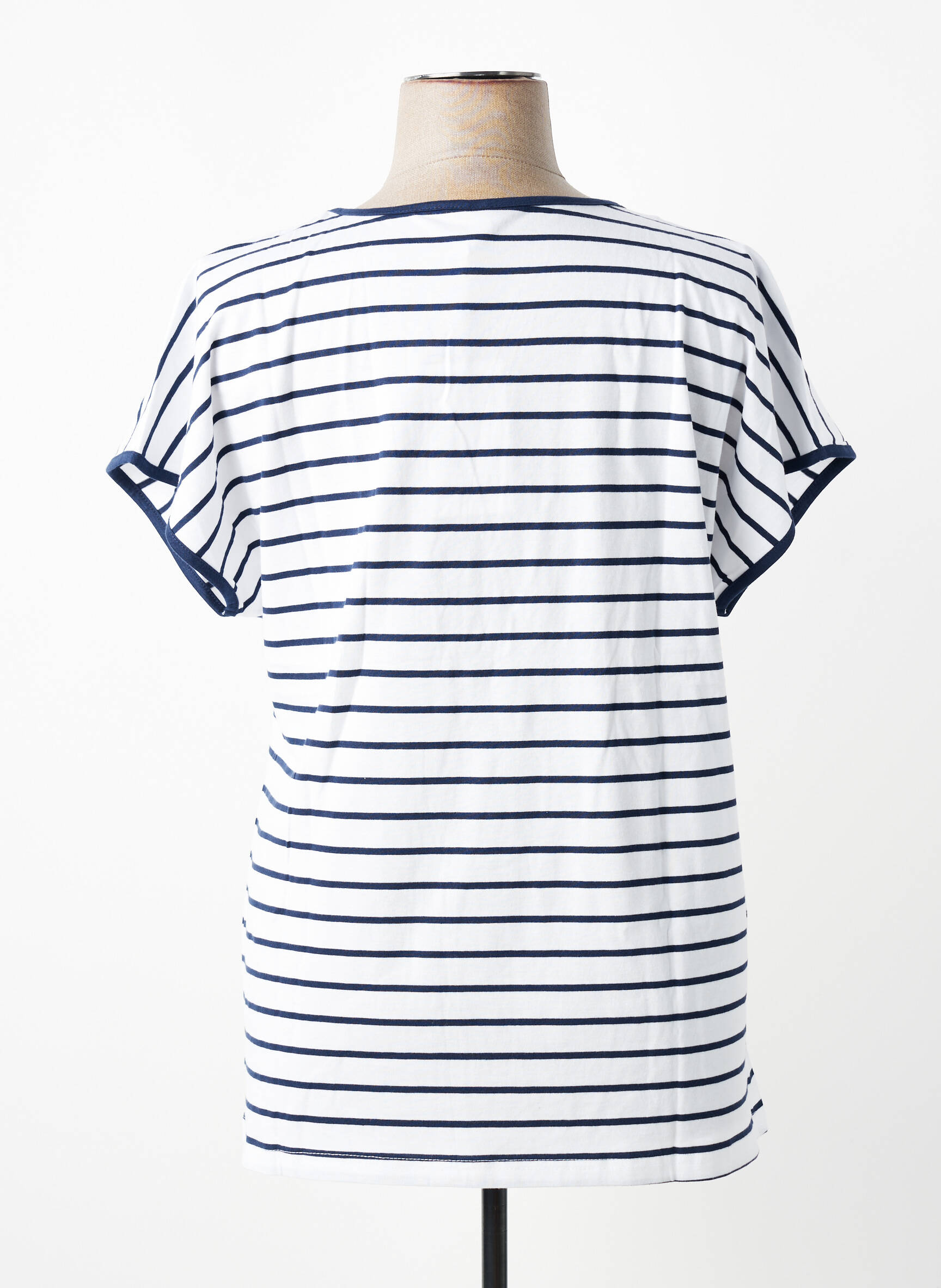 T-shirt coupe droite manches courtes blanc SHEEGO femme