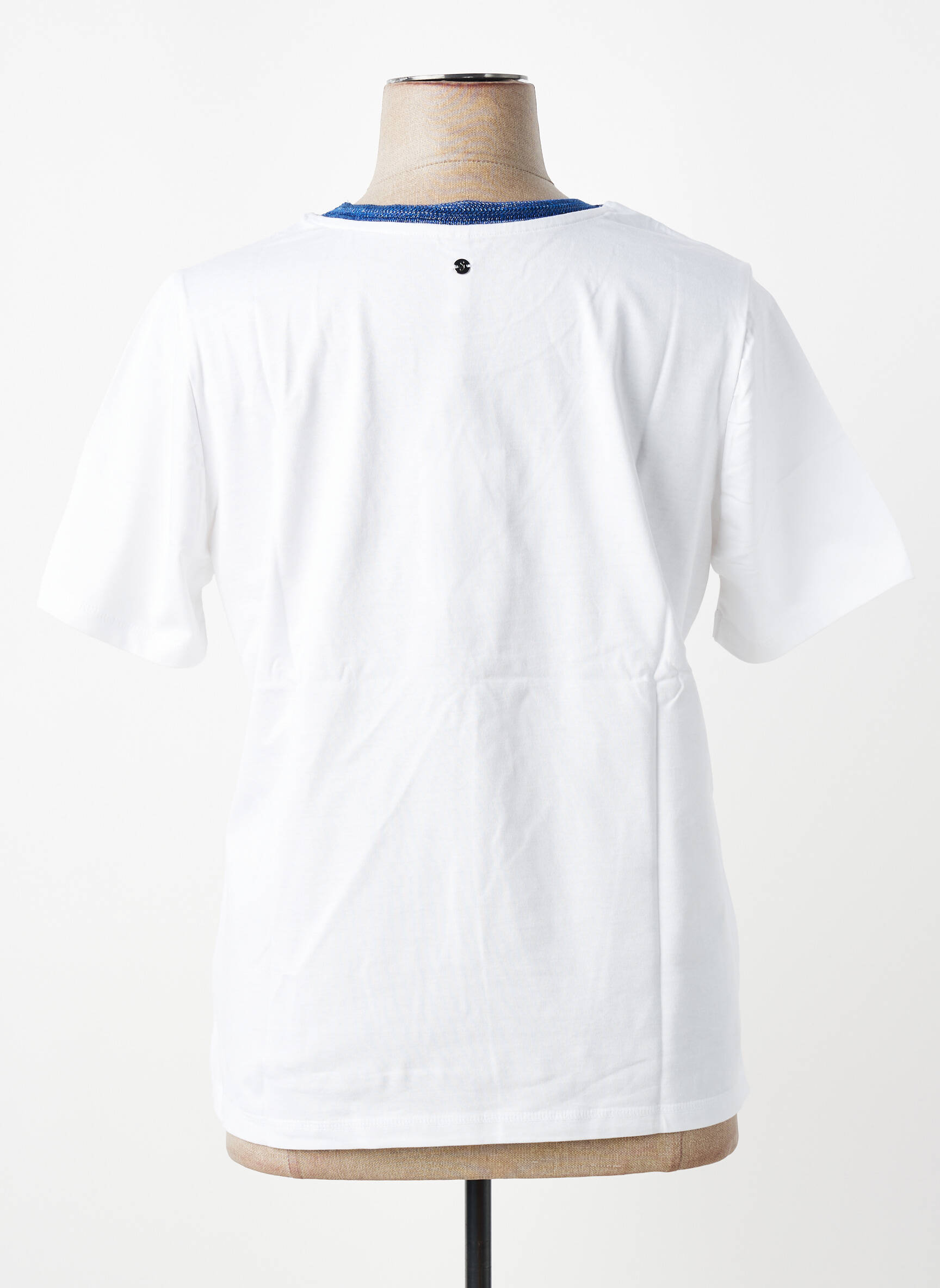 T-shirt imprimé fantaisie manches courtes blanc SHEEGO femme