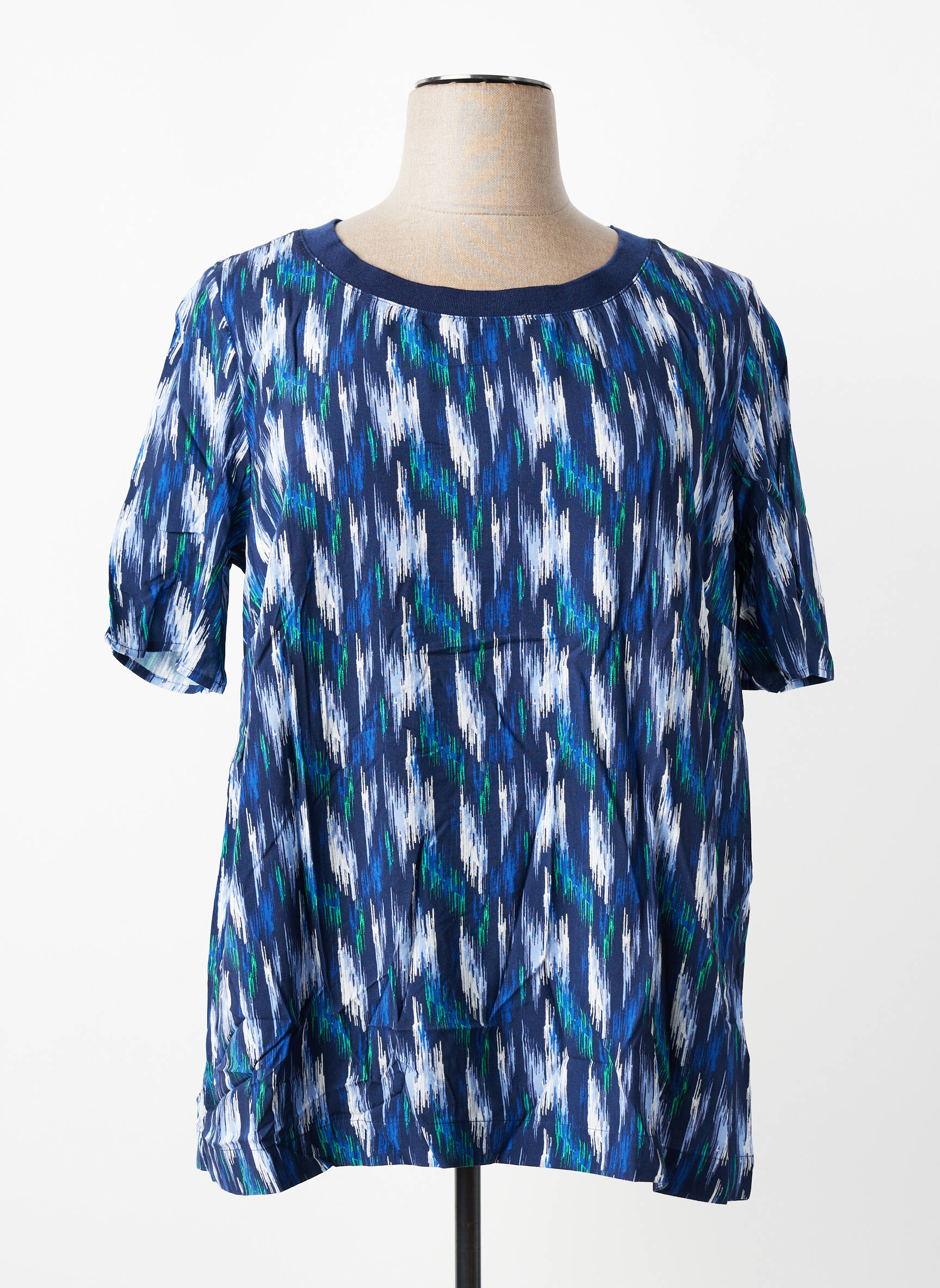 T-shirt imprimé fantaisie manches courtes bleu SHEEGO femme
