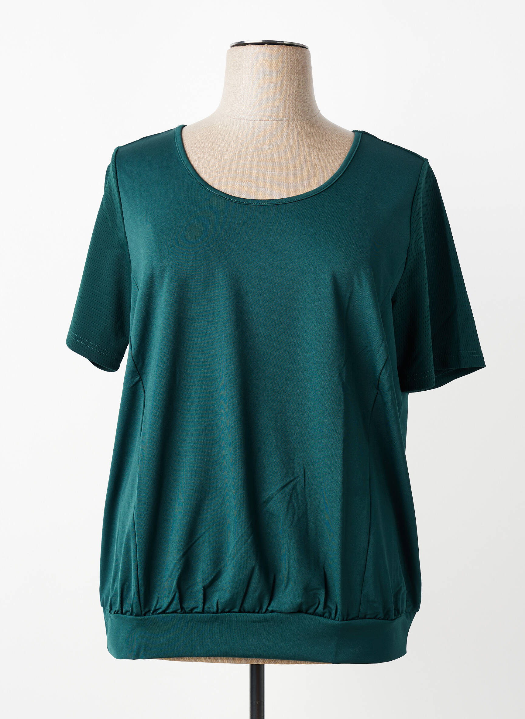 T-shirt stretch manches courtes vert SHEEGO femme