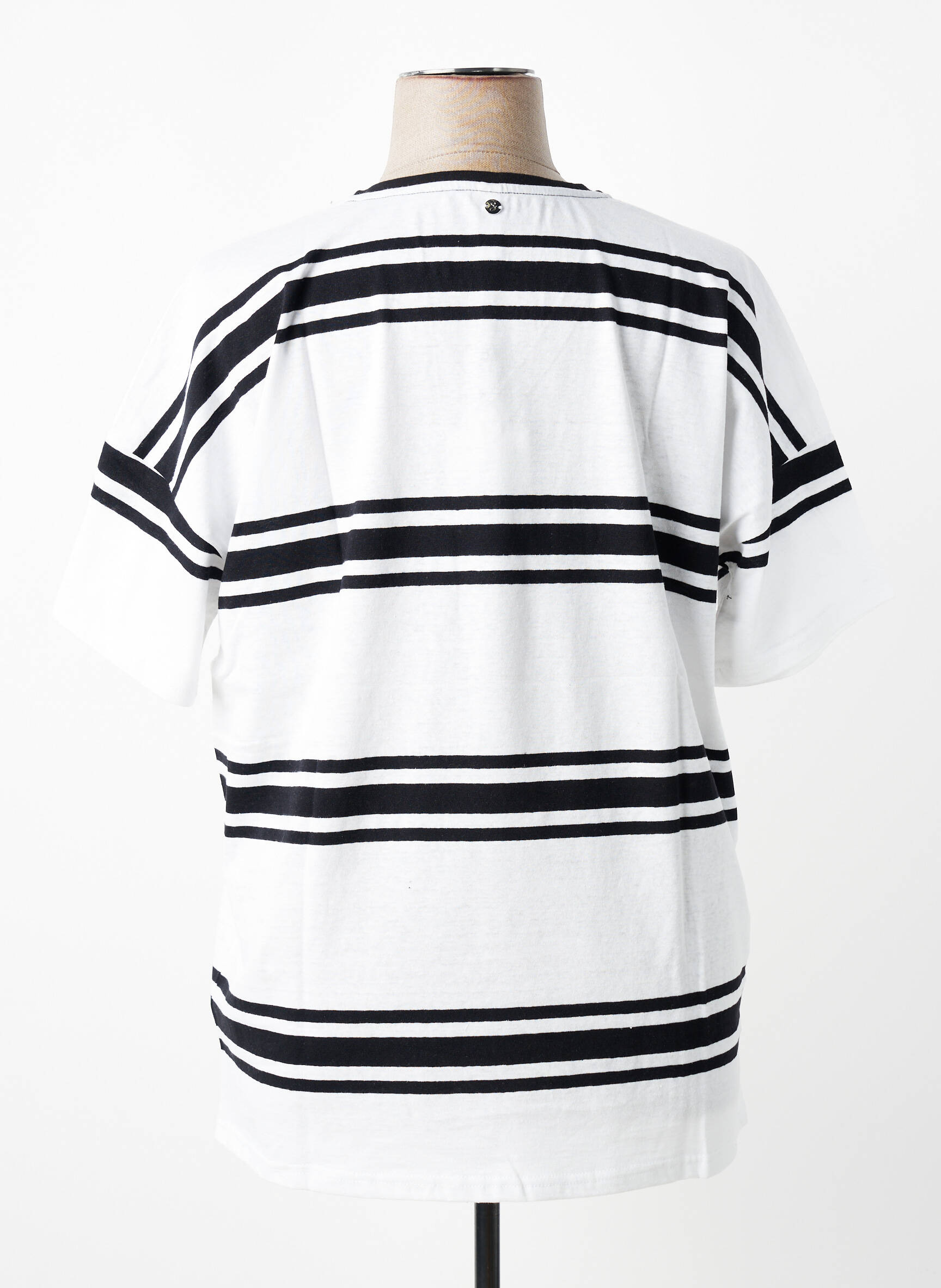 T-shirt coupe droite manches courtes blanc SHEEGO femme
