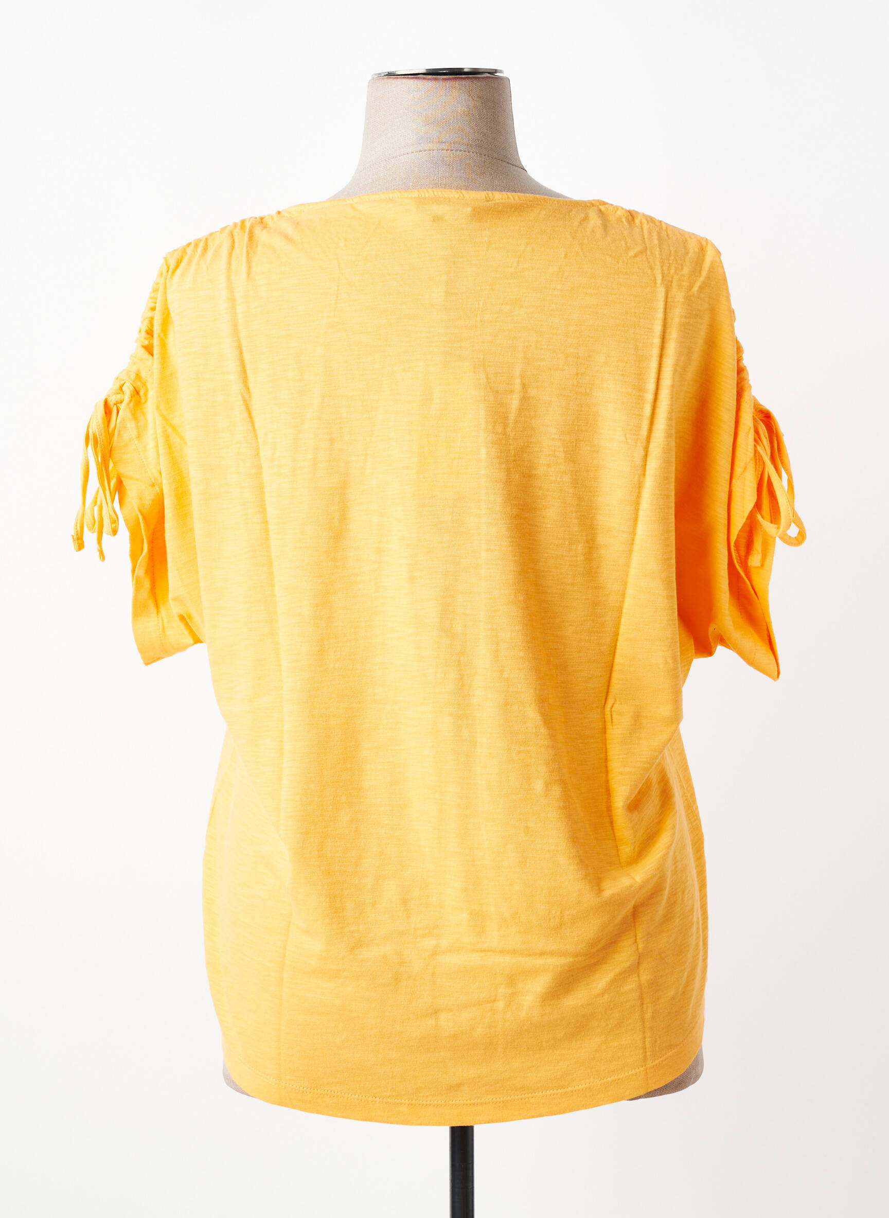 T-shirt coupe droite manches courtes orange TRIANGLE femme