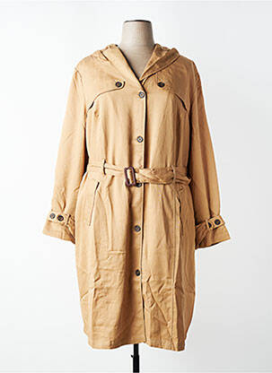 Trench tissage popeline a capuche marron SHEEGO femme